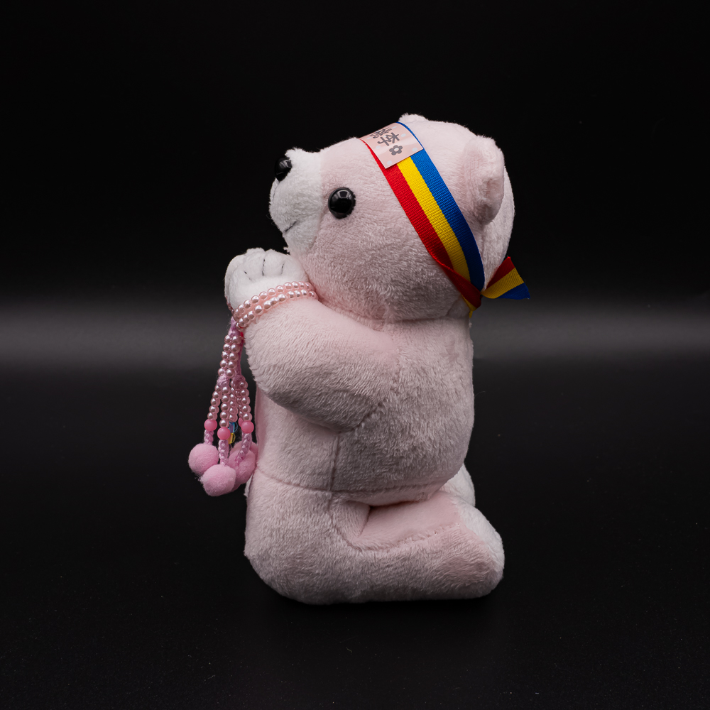 天然石・アクセサリー浄化ベッド　星空クマちゃん （スターリングピンク）御守アート 天然石・アクセサリー浄化ベッド 星空クマちゃん（スターリングピンク